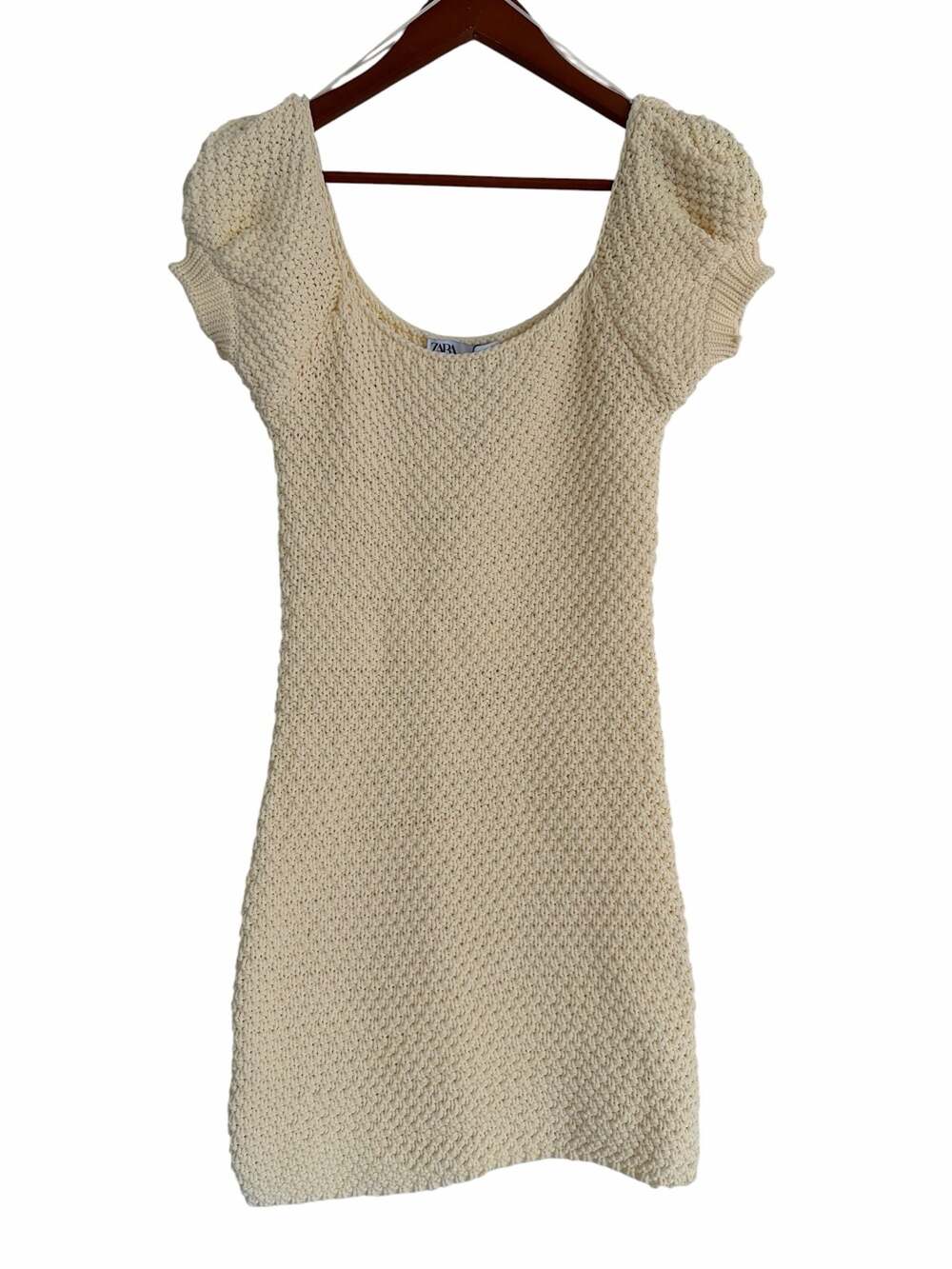 ZARA pale yellow crochet knit mini dress 🐚 fisherman aesthetic